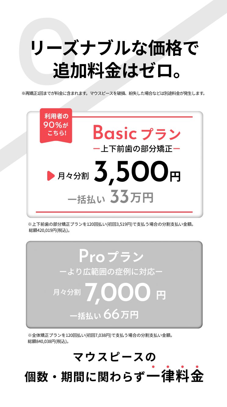 追加料金はゼロ